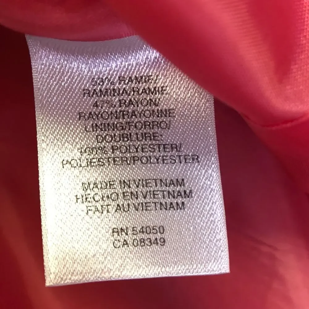 Evan Picone Pink Blazer Jacket Women's 14 Round Neck Gold Buttons Lined Pockets - Picture 4 of 4